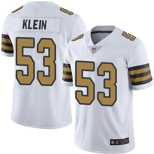 Men New Orleans Saints Limited White A J  Klein Jersey NFL Football #53 Rush Vapor Untouchable Jersey